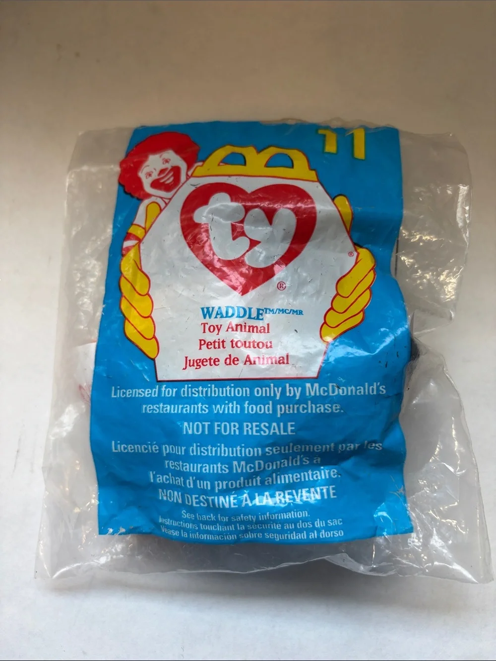 NWT McDonald's Promotional Waddle the Penguin mini TY Beanie Baby